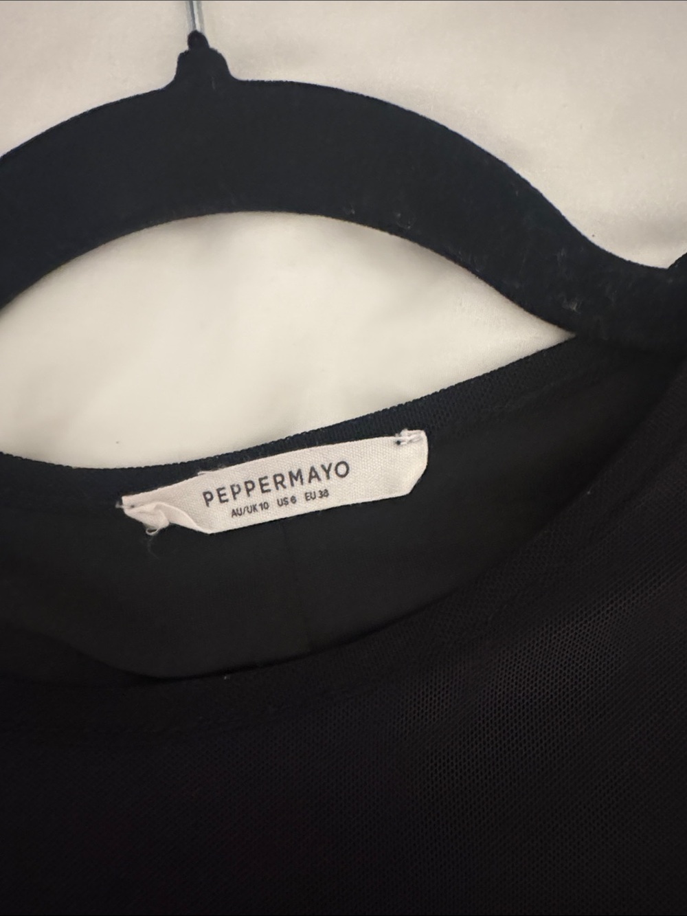 Peppermayo Black Maxi Dress with Peach, Cream, and Gray Floral Prints - Picture 2 of 3